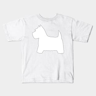 Westie silhouette Kids T-Shirt